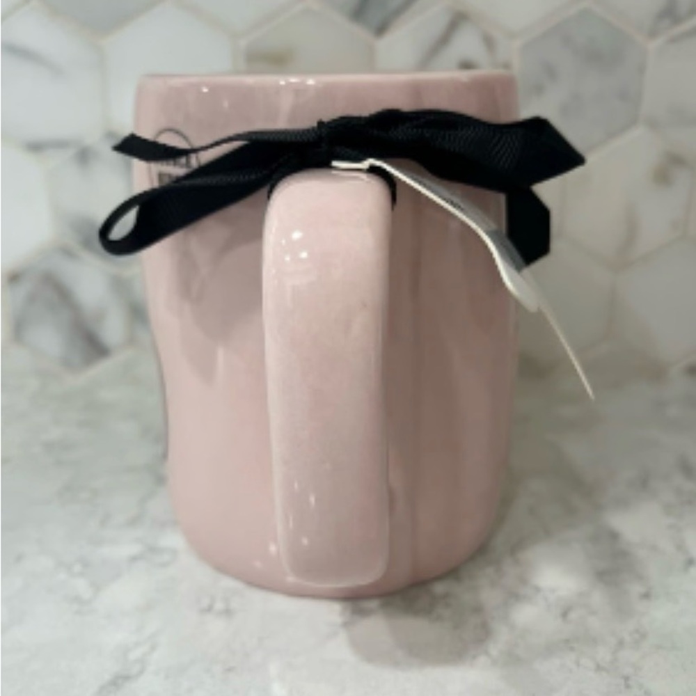 Rae Dunn | Light Pink Skeleton 'Hey Boo' Mug - Picture 4 of 6